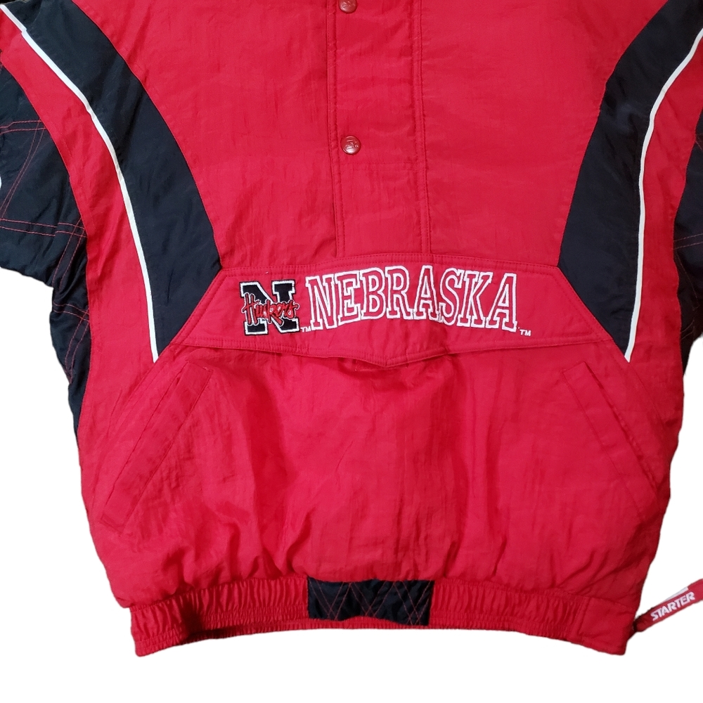 Nebraska Huskers Jacket Vintage Starter Pullover Collegiate Winter Coat Retro M - Picture 5 of 15